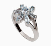 серебряное кольцо с полудрагоценными камнями 59108399